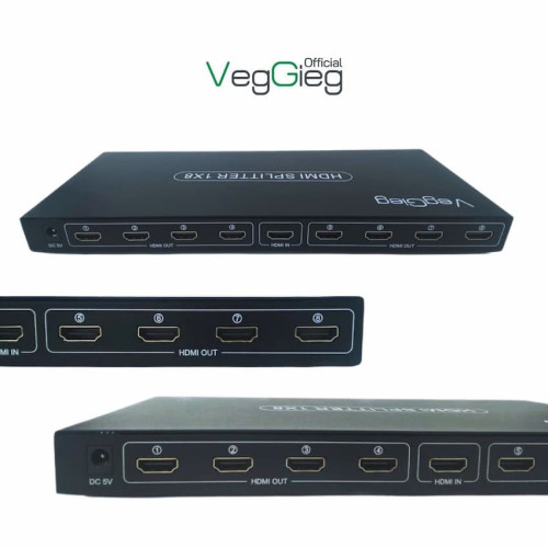 Bộ Chia Tín Hiệu HDMI Từ 1 Ra 8 V-HD08 – Giải Pháp Chuyên Nghiệp Cho Mọi Không Gian