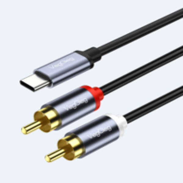 Typec to RCA* 2 Audio Cable 1.5m - V-A621