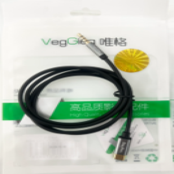 Typec Male to 3.5mm Male Audio Cable 1m- V-A624